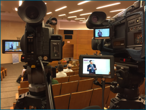 Filming John Allison at Wake Forest School of Business